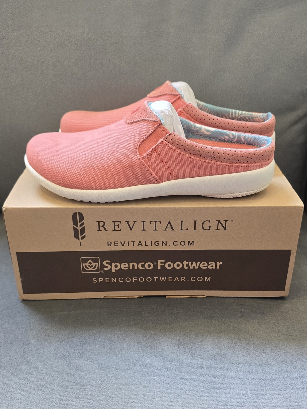 Spenco Revitalign Slip-On Mules in Terra Cotta